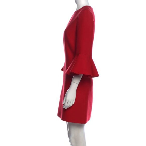 Lovely Valentino Red Wool & Silk Minidress - Size 6 - Picture 2 of 10